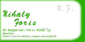 mihaly foris business card